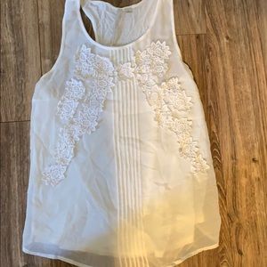 Lauren Conrad floral embellished tank